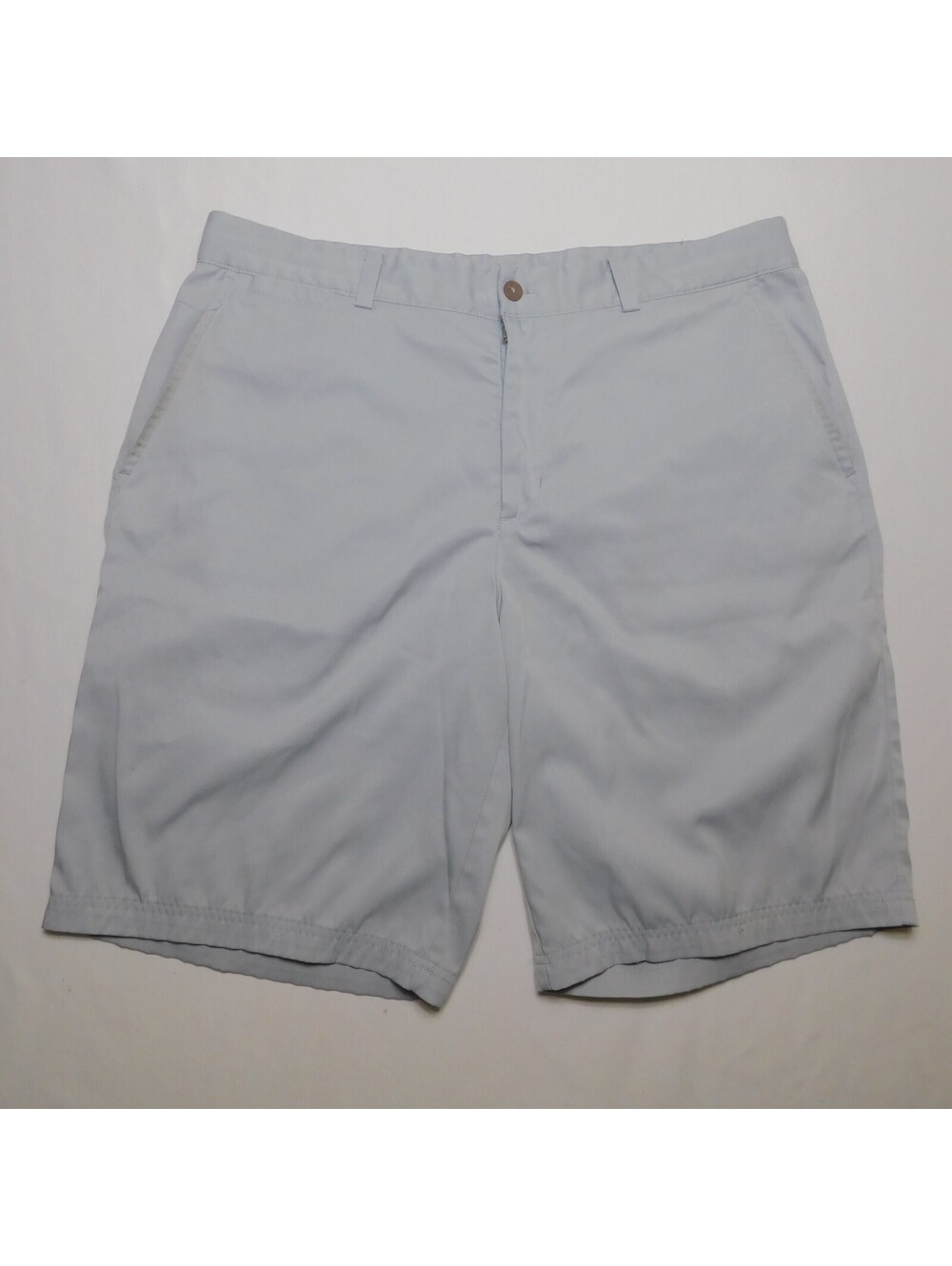 Nike Dri-Fit Men's Size 34 Gray Flat Front Golf Athletic Performance Shorts